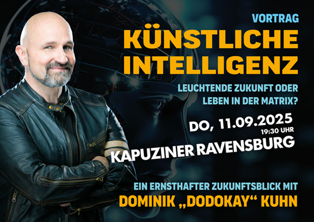 Dominik Kuhn Vortrag Künstliche Intelligenz KI Kapuziner Ravensburg